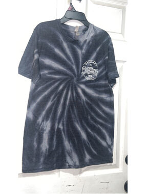 Women's U.S. Apparel Black Grey Tie-Dye Short Sleeve Tee S